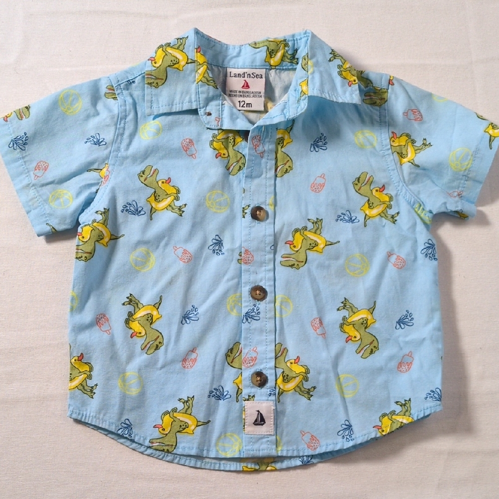 Dinosaur And Duck Shirt for 12 mth